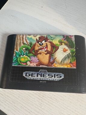 Taz-Mania Game Cartridge - Black sega genesis